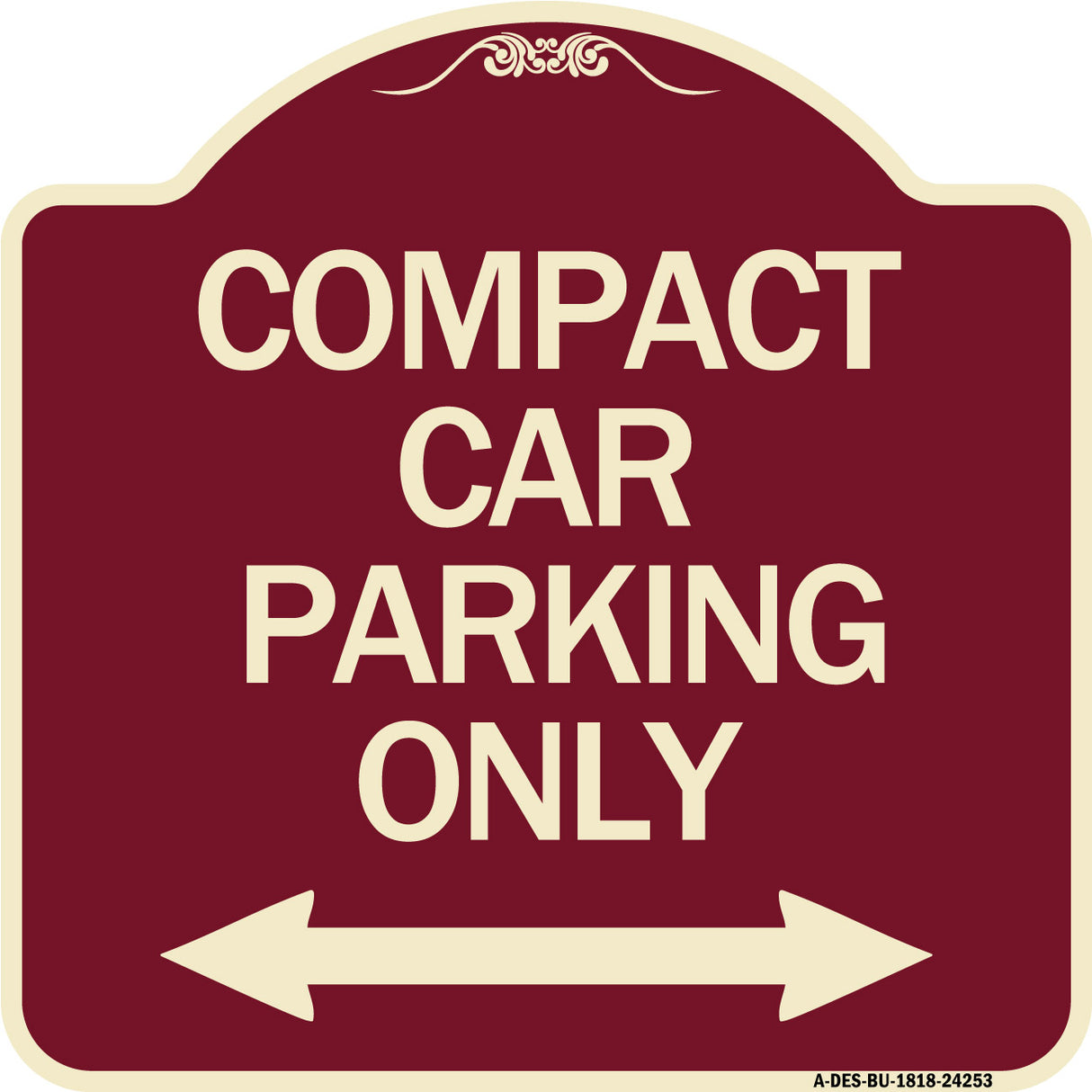 Compact Car Parking Only (With Bidirectional Arrow)