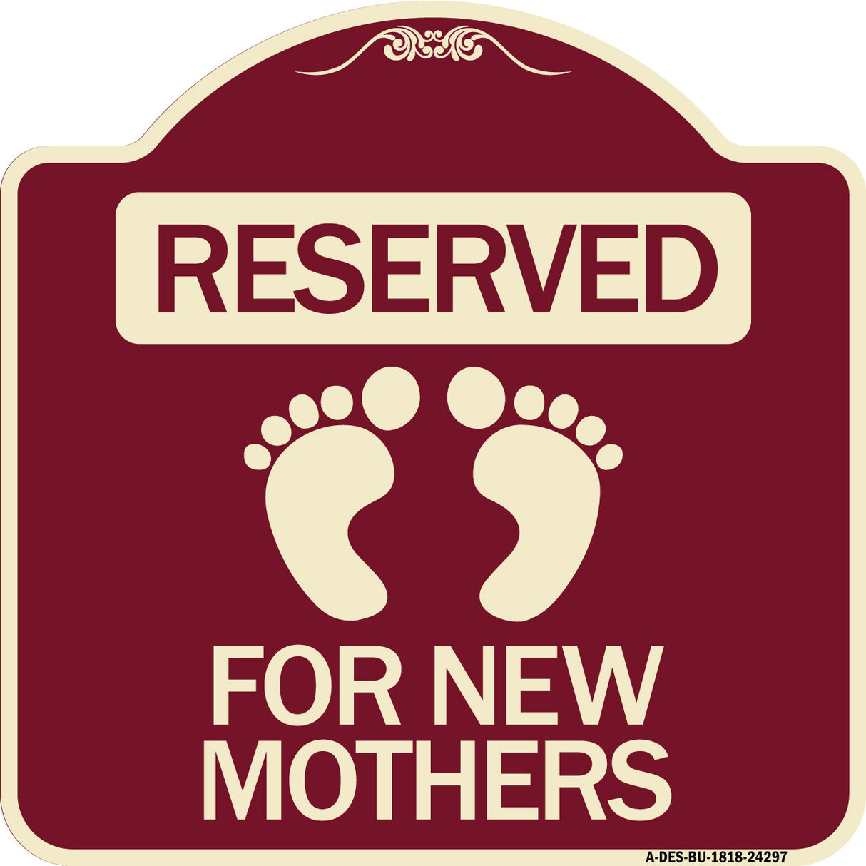 Blue Reserved Parking for New Mothers