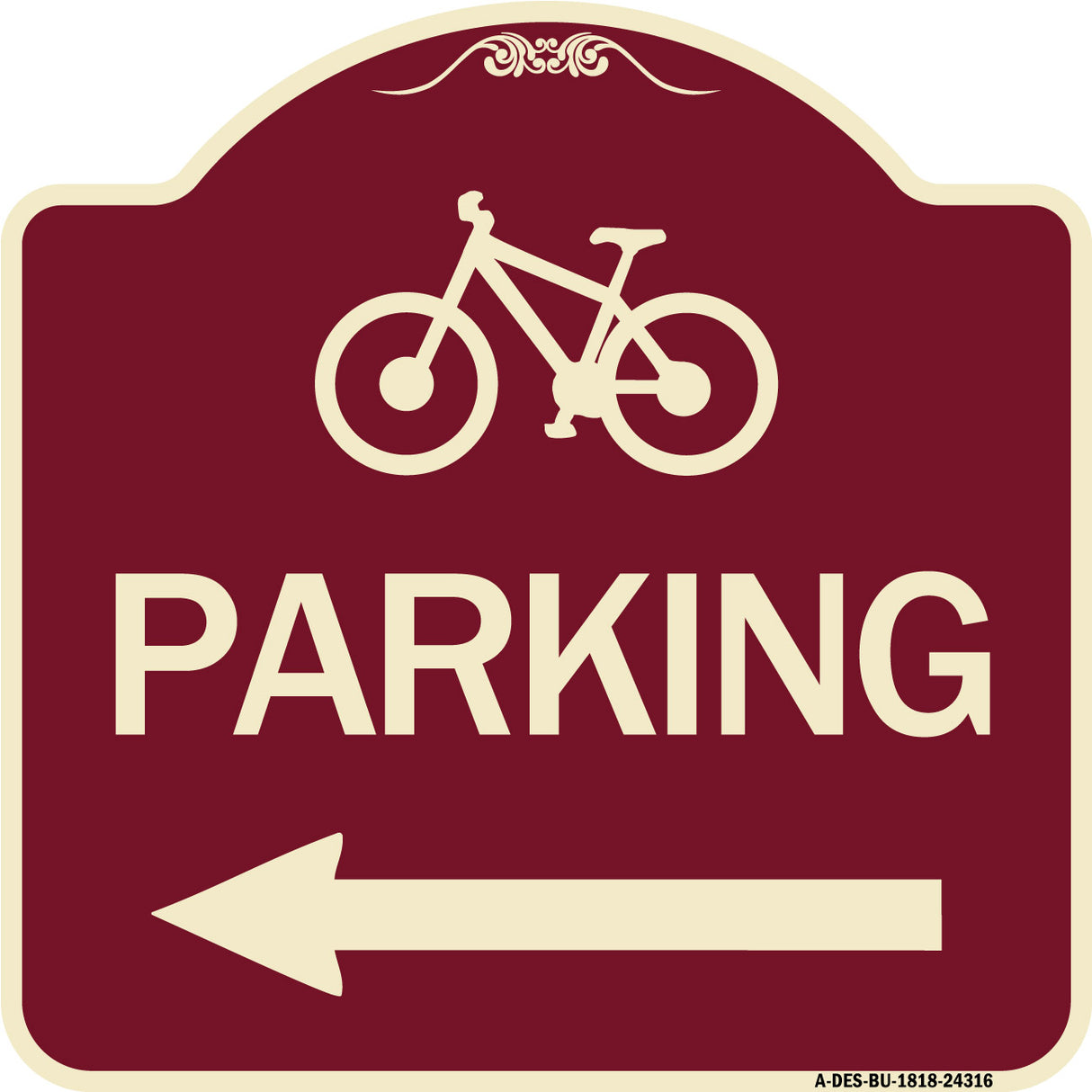 Bicycle Symbol Parking (Left Arrow)