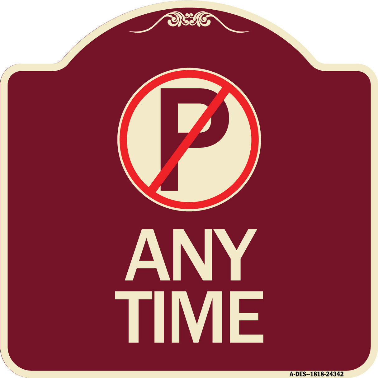Anytime (No Parking Symbol)