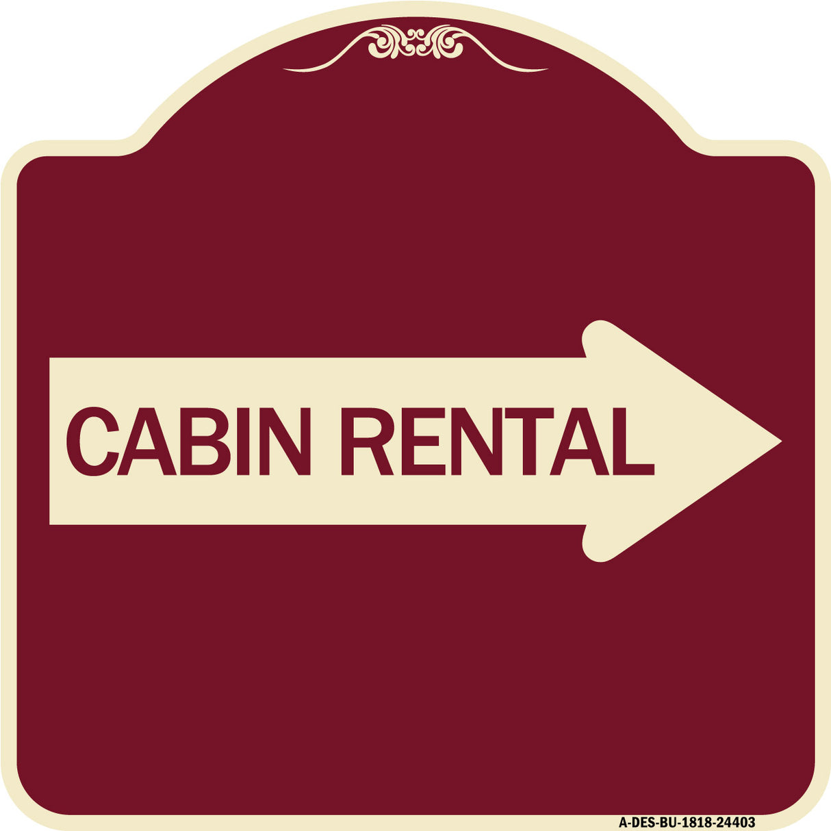 Cabin Rental (With Right Arrow)