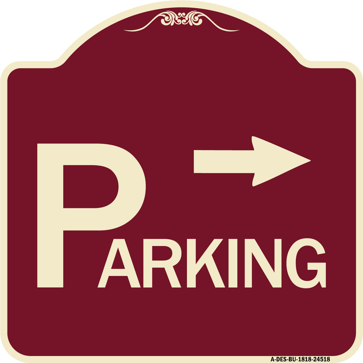 Parking with Arrow Pointing Right
