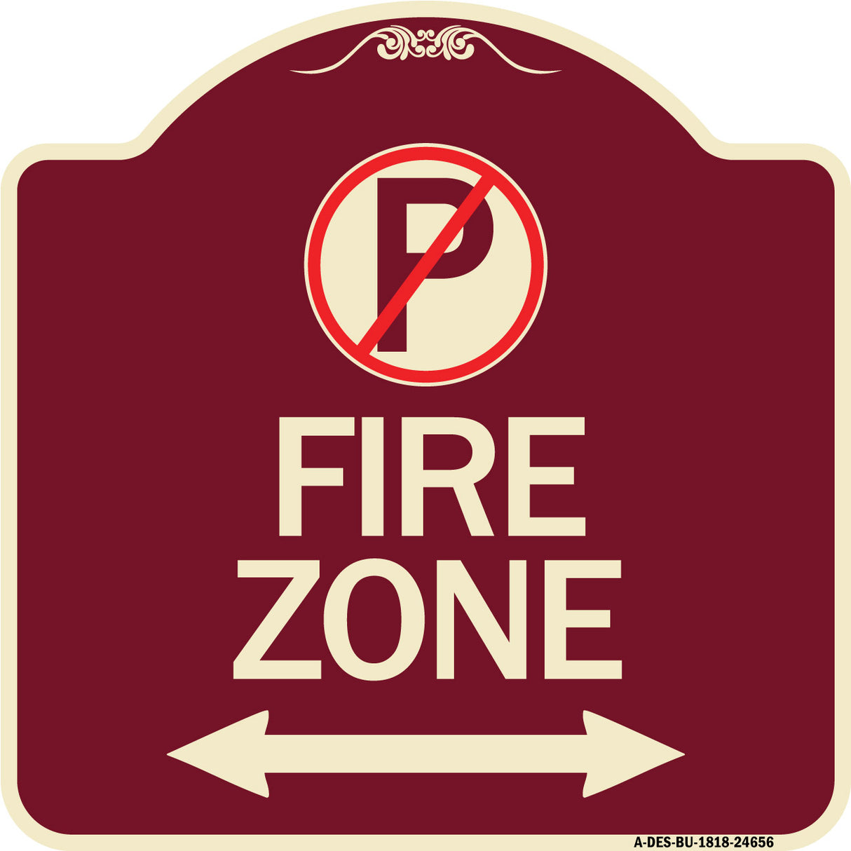 (No Parking Symbol and Arrow Pointing Left and Right)