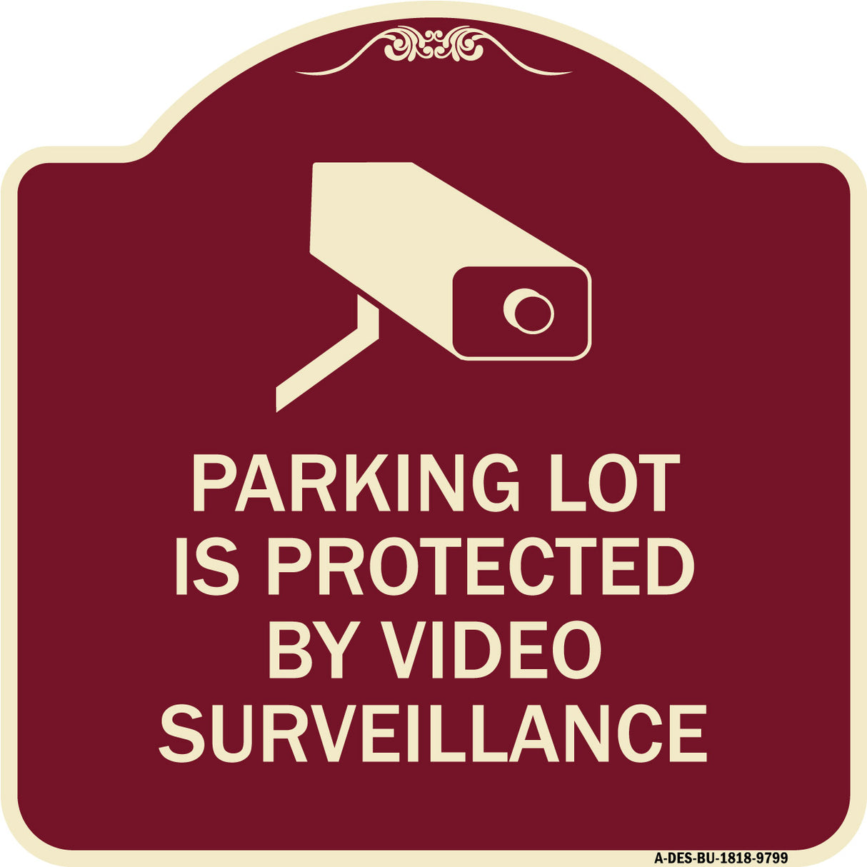 Parking Lot Is Protected By Video Surveillance With Graphic