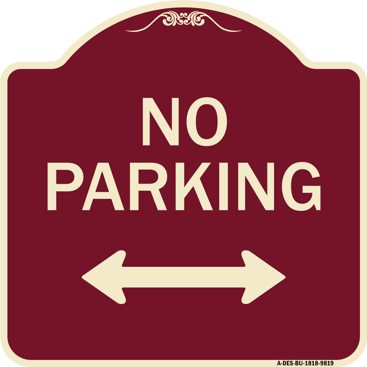 No Parking With Bidirectional Arrow