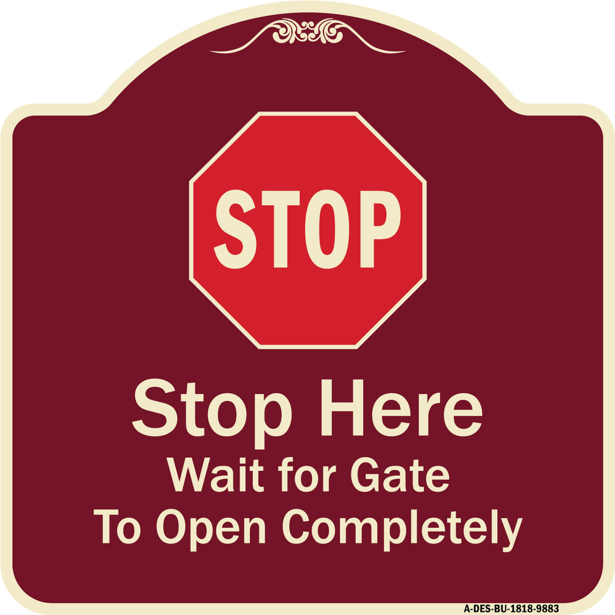 Stop, Wait For Gate To Open Completely With Symbol