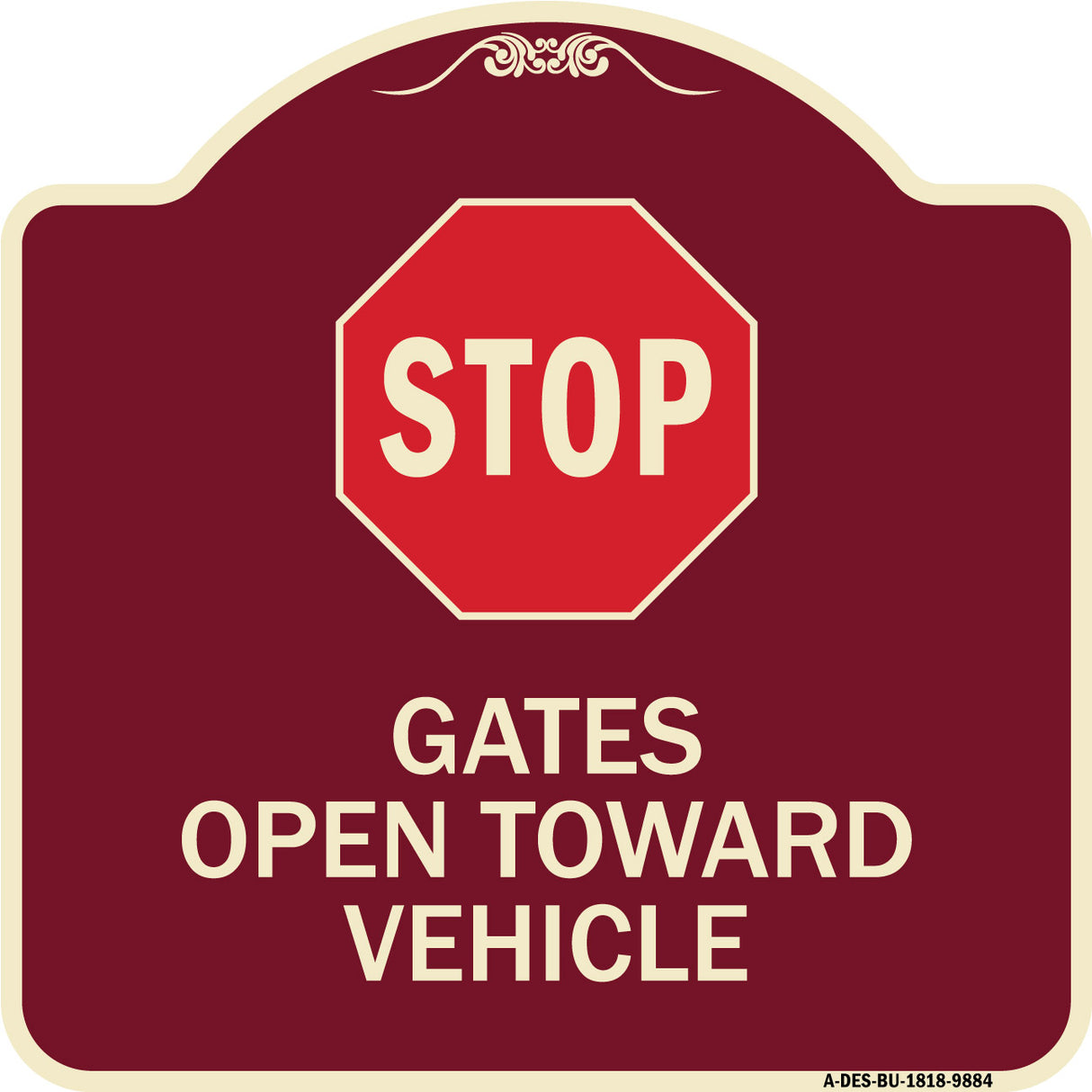 Stop, Gates Open Toward Vehicle