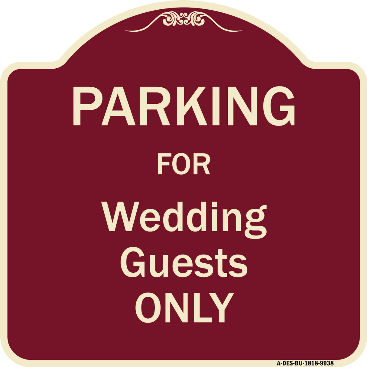 Parking For Wedding Guests Only