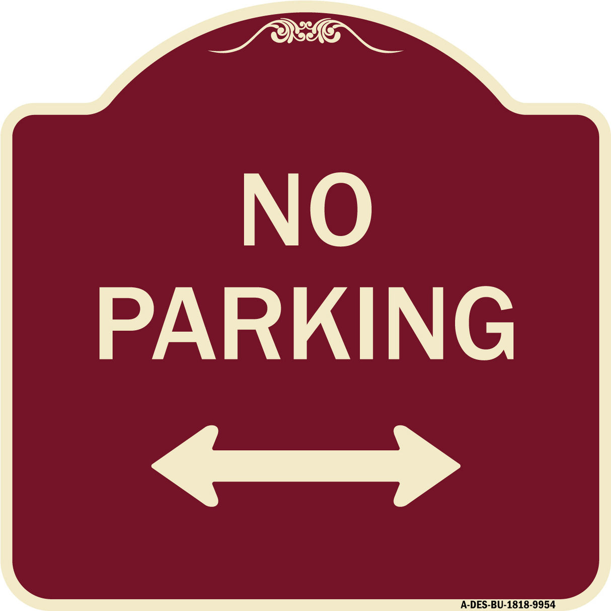 No Parking With Bidirectional Arrow