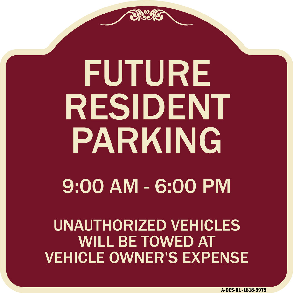 Future Resident Parking 9:00 - 6:00