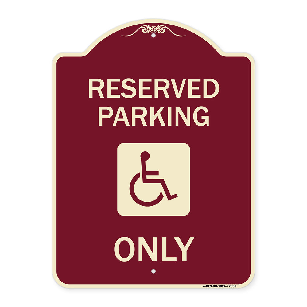 With NY Compliance Reserved Parking Only (With Access Icon)
