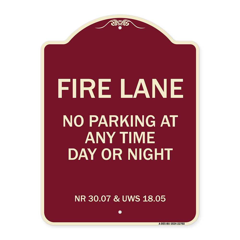 Wisconsin Fire Lane No Parking at Anytime Day or Night