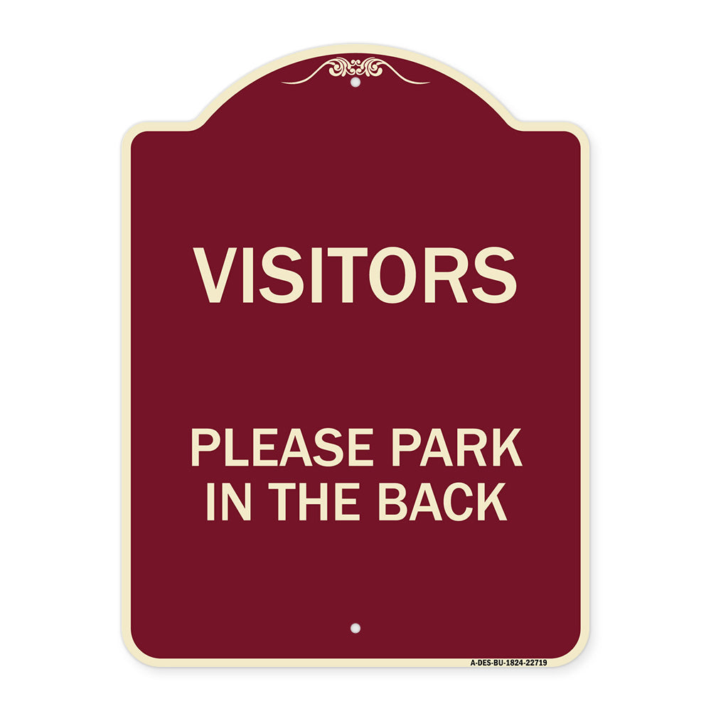Visitors Please Park in the Back
