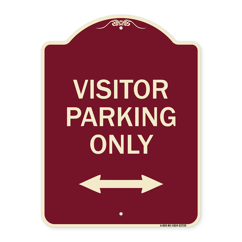 Visitor Parking Sign Visitor Parking Only (With Bidirectional Arrow)