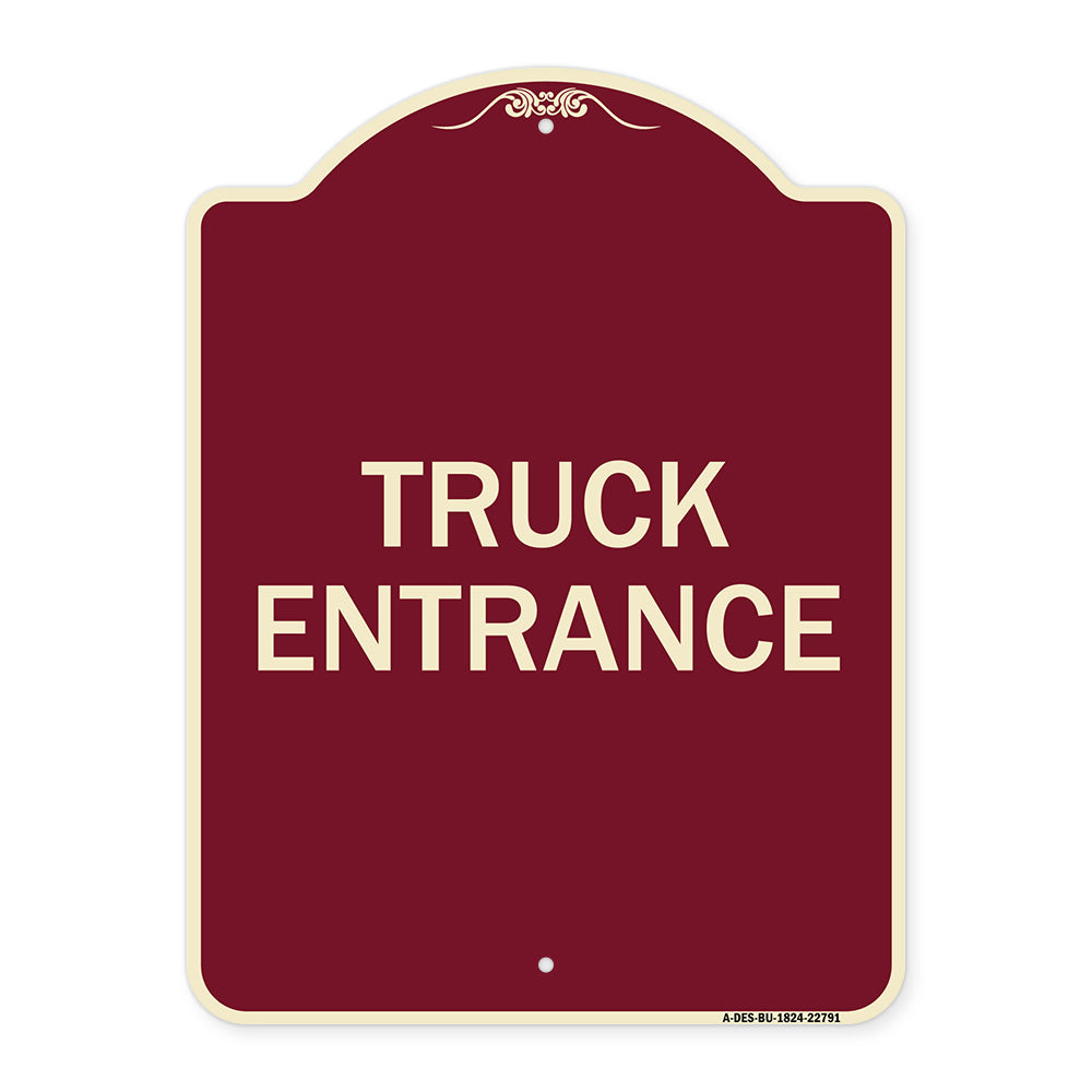 Traffic Entrance Sign Truck Entrance
