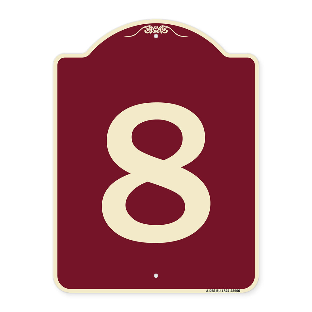 Sign with Number '8