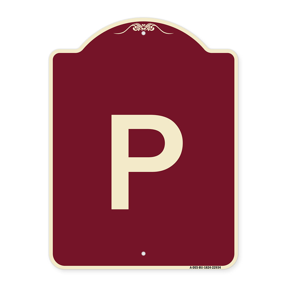 Sign with Letter P