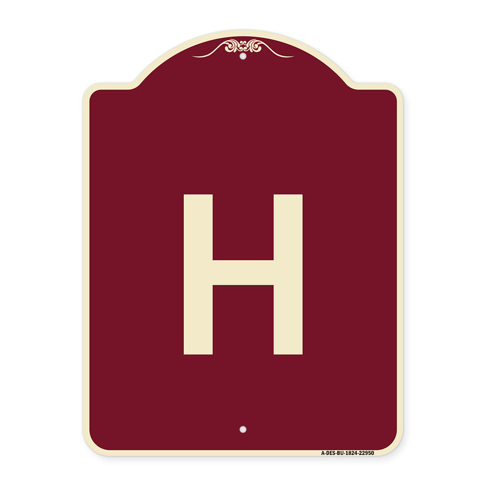 Sign with Letter H