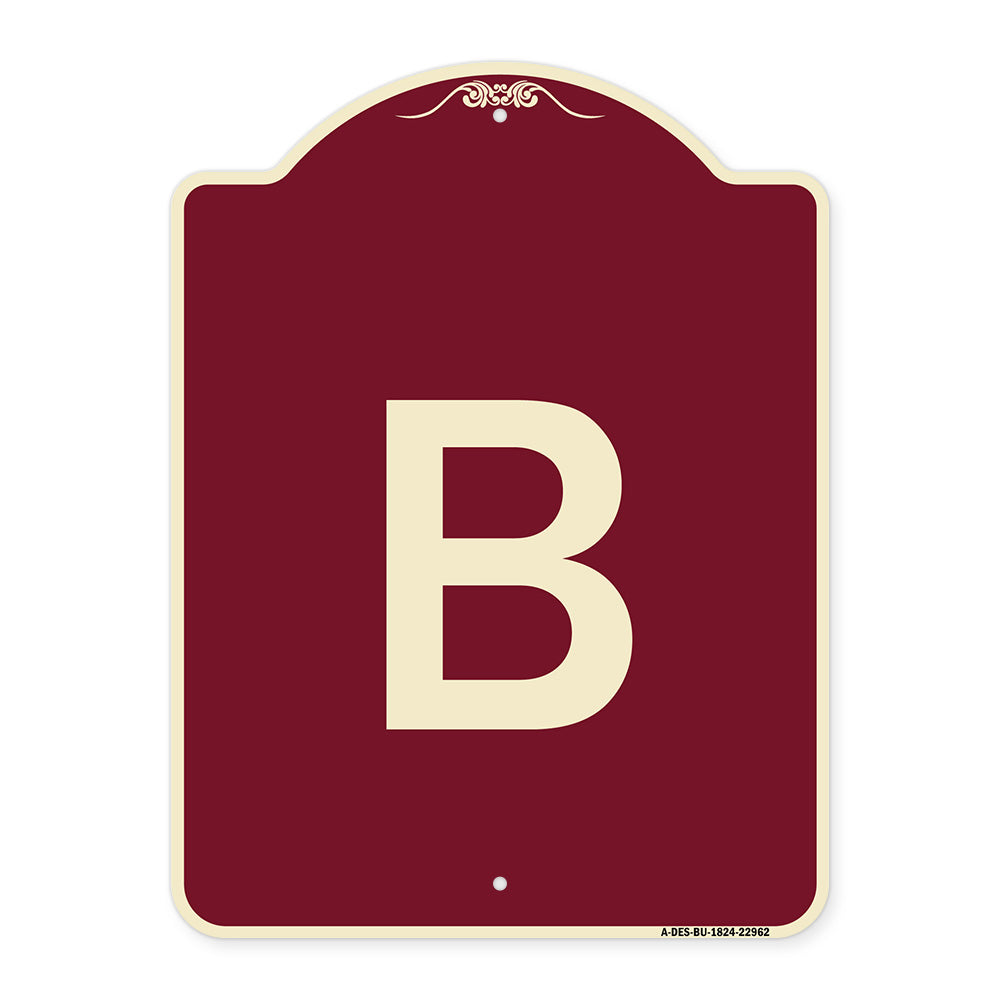 Sign with Letter B