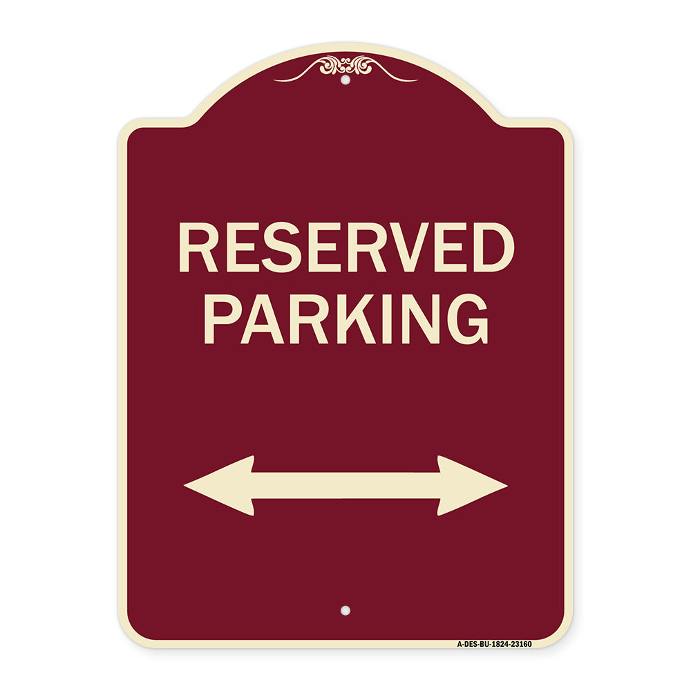 Reserved Parking (Arrow Pointing Left and Right)