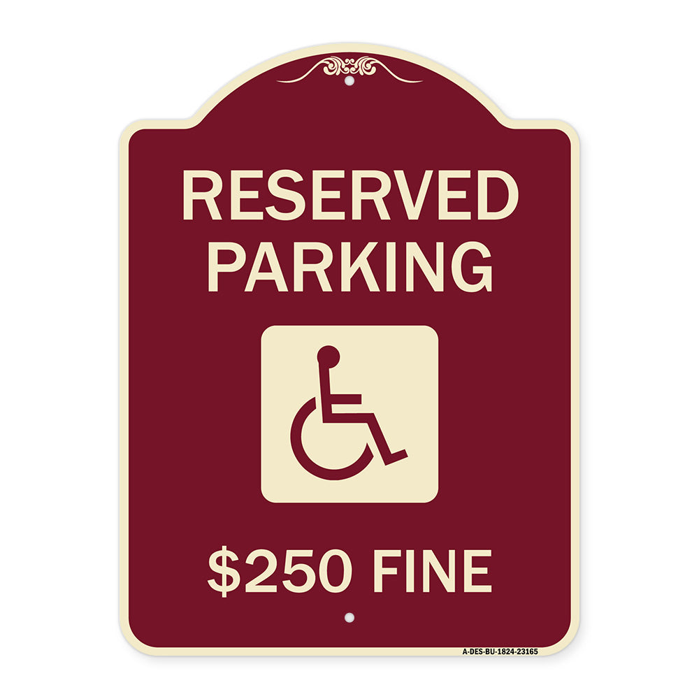 Reserved Parking $250 Fine (With Graphic)