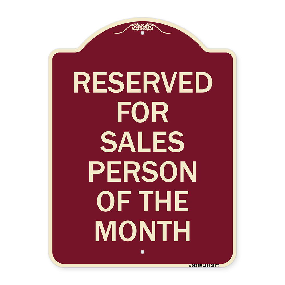 Reserved for Salesperson of the Month