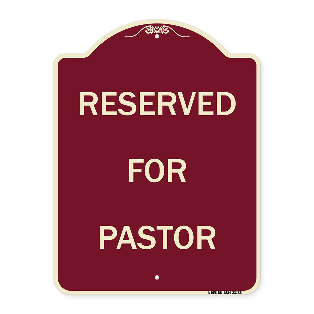 Reserved for Pastor