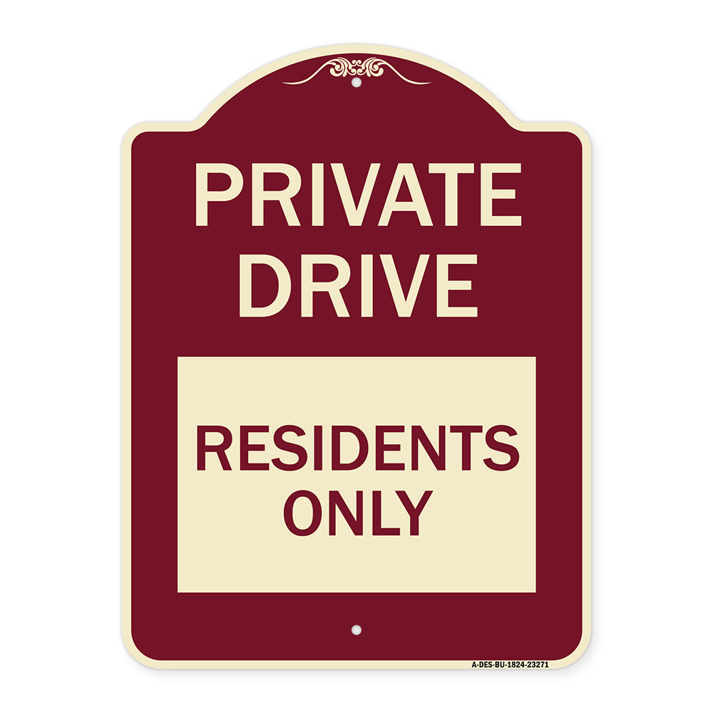 Private Drive Sign Private Drive - Residents Only