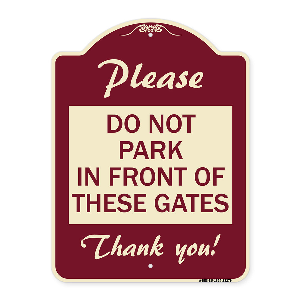 Please Do Not Park in Front of These Gates