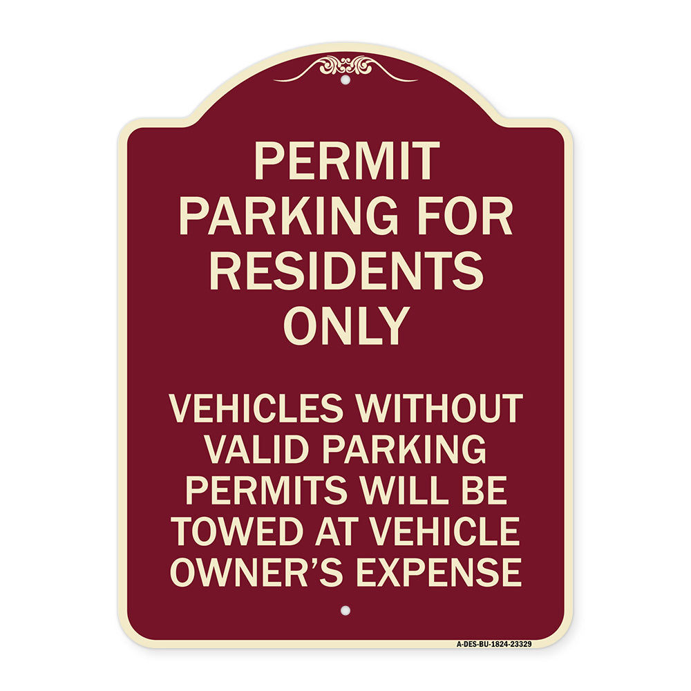 Permit Parking for Residents Only Vehicles Without Valid Parking Permits Will Be Towed at Vehicle Owner's Expense