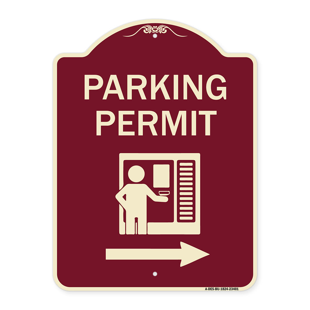 Parking Permit (With Right Arrow Symbol)