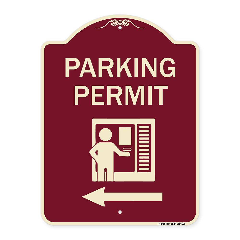 Parking Permit (With Left Arrow Symbol)