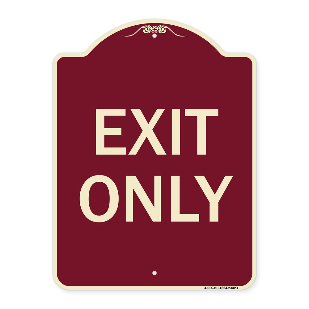 Parking Lot Sign Exit Only