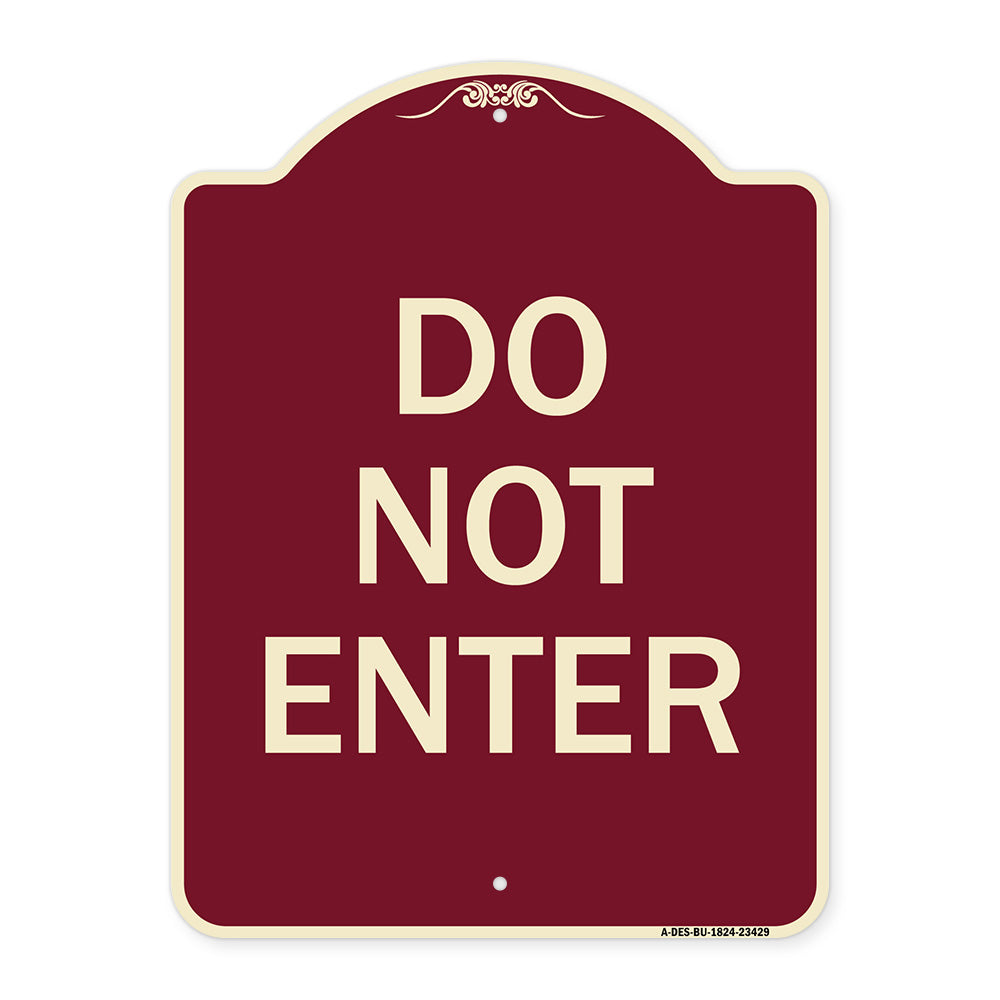 Parking Lot Sign Do Not Enter