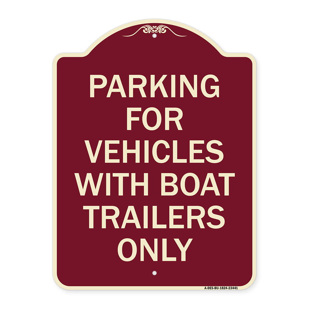 Parking for Vehicles with Boat Trailers Only