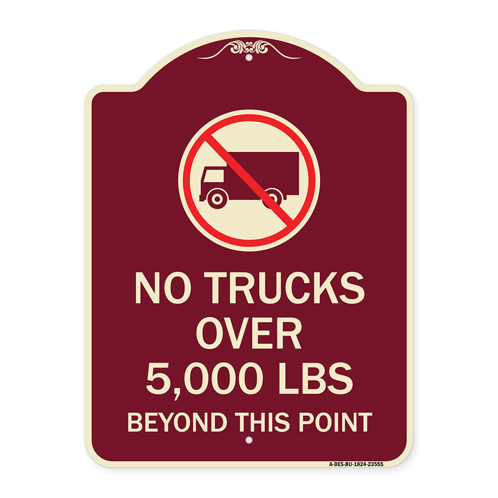 No Trucks Over (Editable Weight) Beyond This Point with Graphic