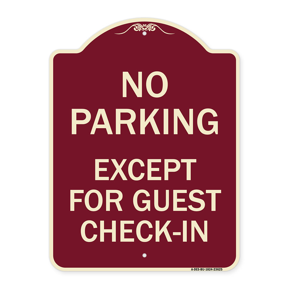 No Parking Except for Guest Check-In