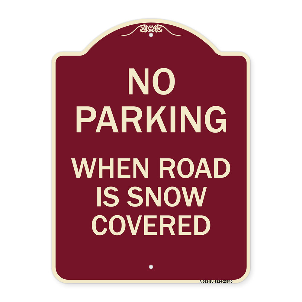 No Parking When Road Is Snow Covered