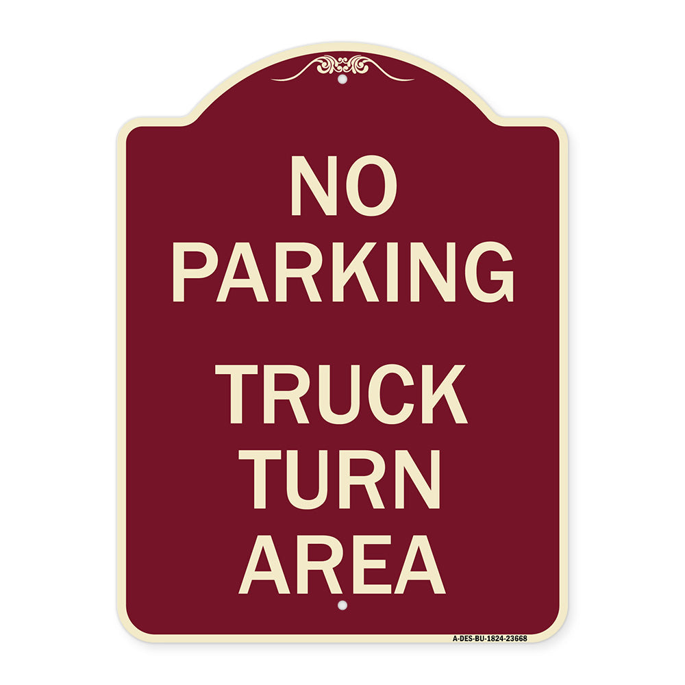 No Parking Sign No Parking - Truck Turn Area