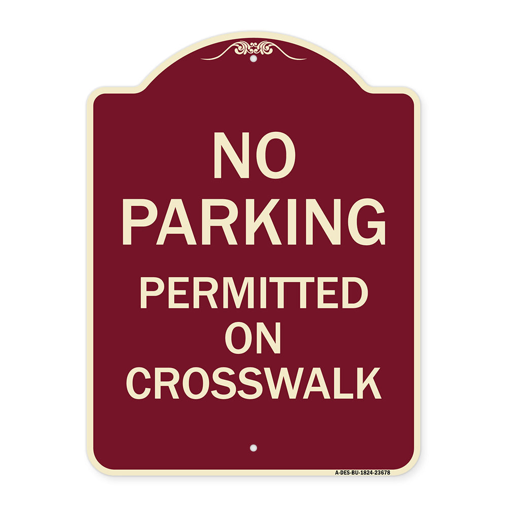 No Parking Permitted on Crosswalk