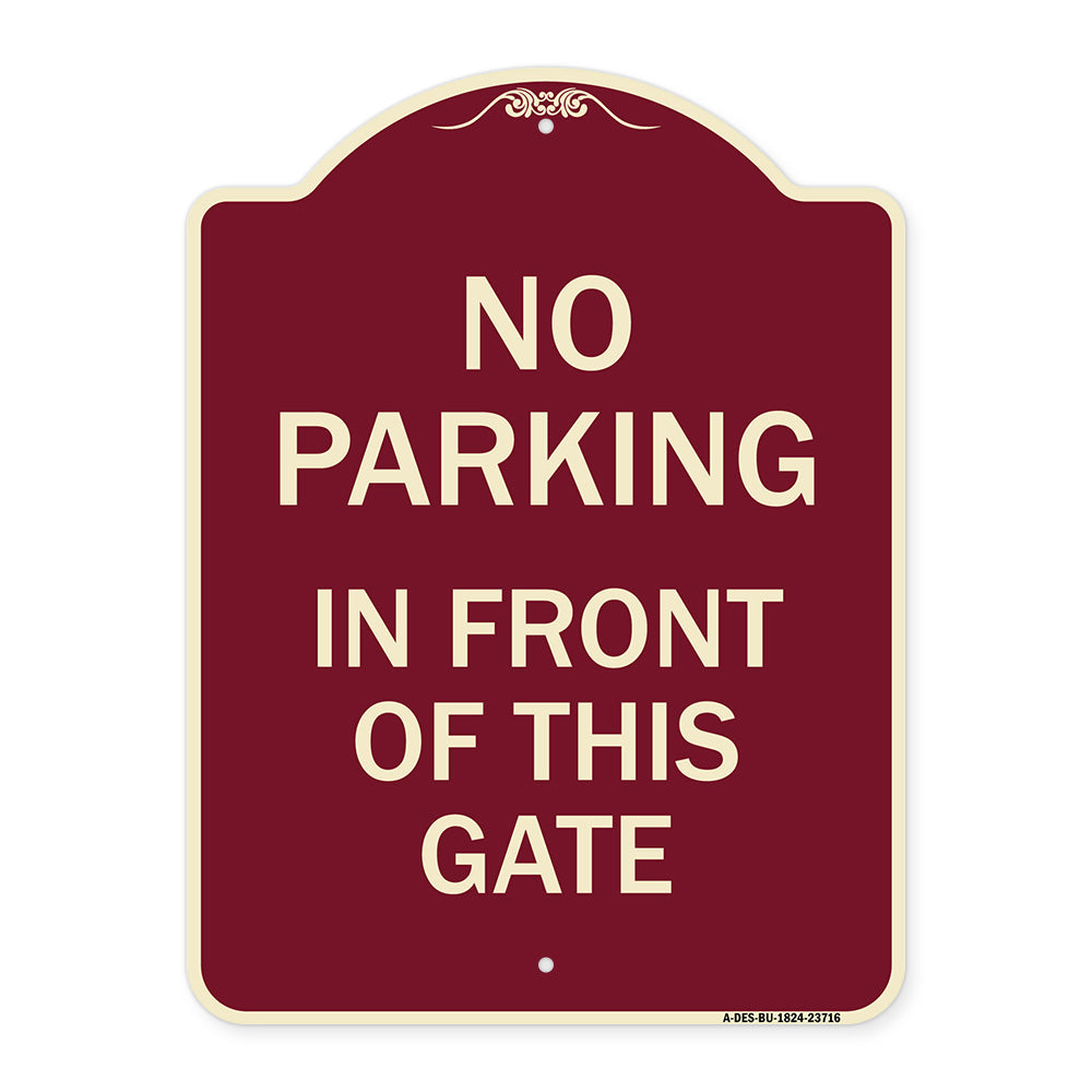 No Parking in Front of This Gate