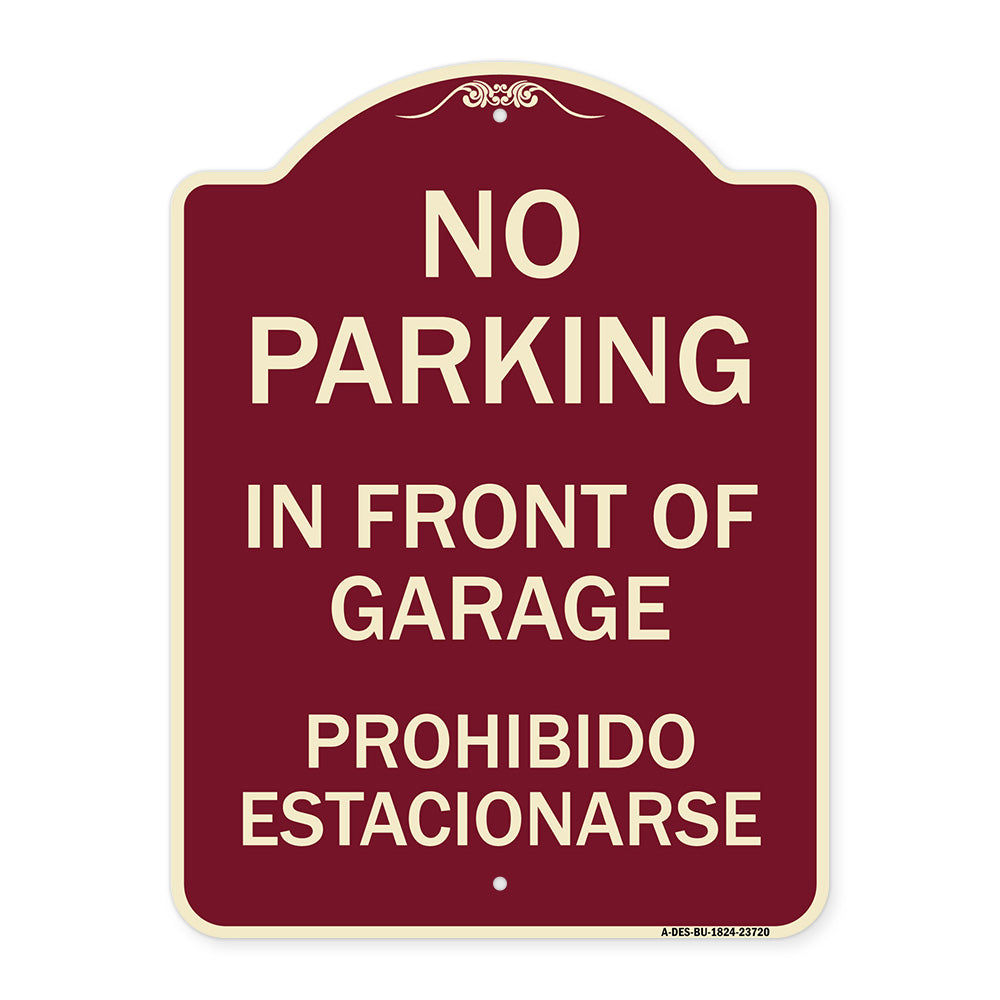 No Parking in Front of Garage Prohibido Estacionarse
