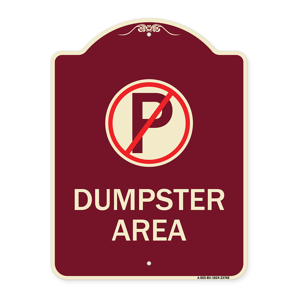 No Parking Dumpster Area