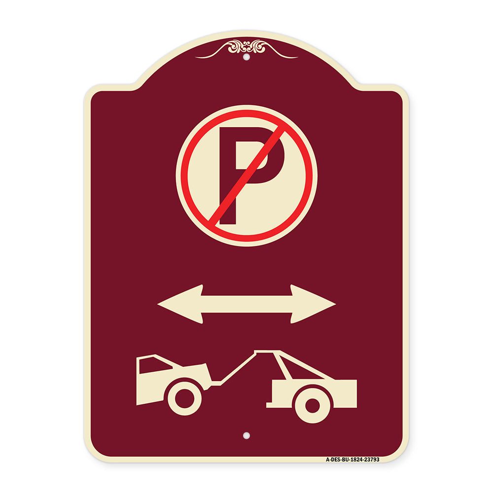 No Parking - Tow Away Zone (With Graphic)