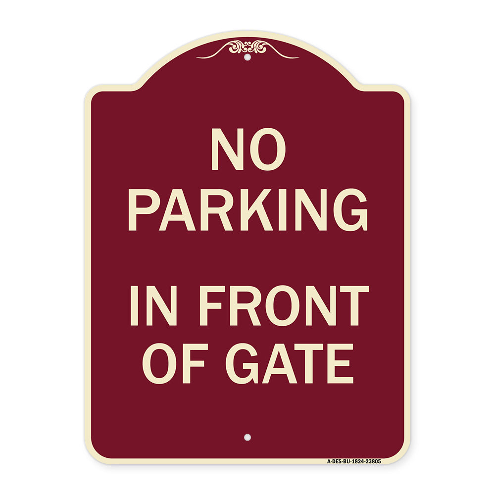 No Parking - in Front of Gate