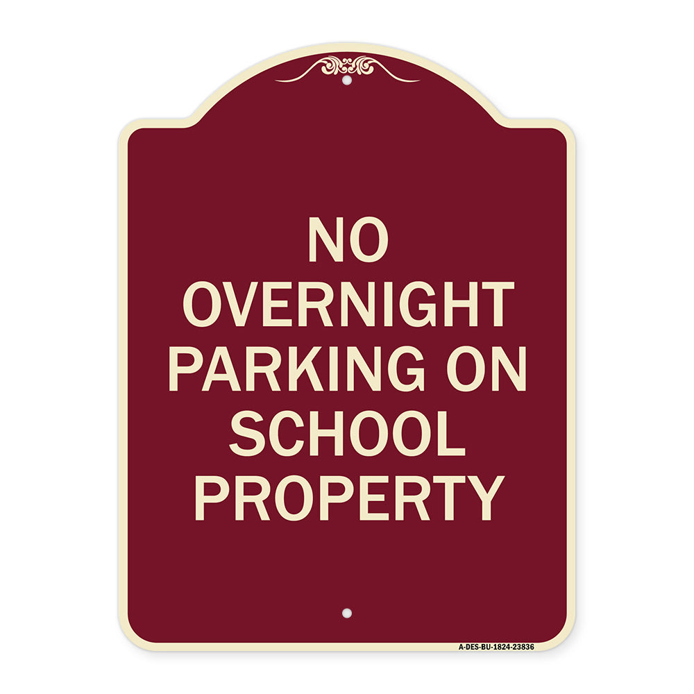 No Overnight Parking on School Property