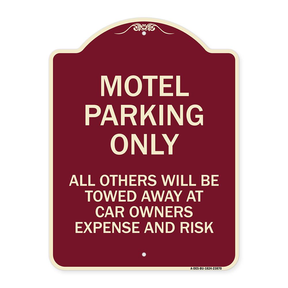 Motel Parking Only All Others Towed