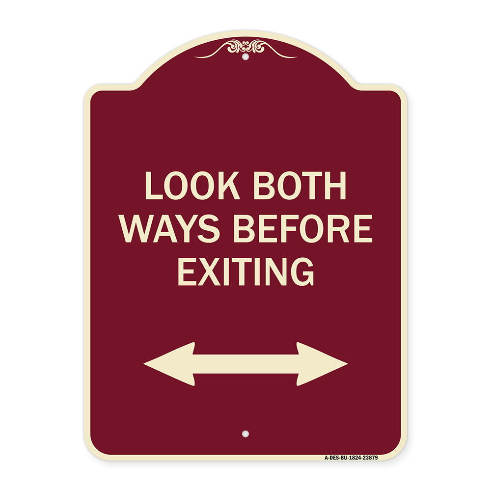 Look Both Ways Before Exiting (With Bidirectional Arrow)