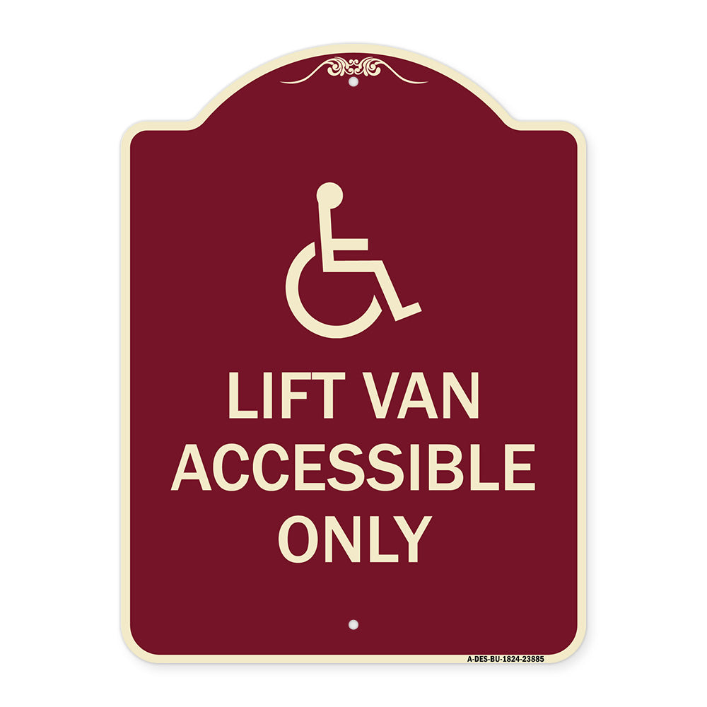 Lift Van Accessible Only (With Updated Isa Symbol)