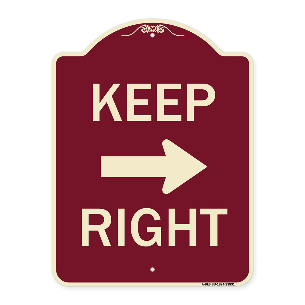 Keep Right Sign (Right Arrow)